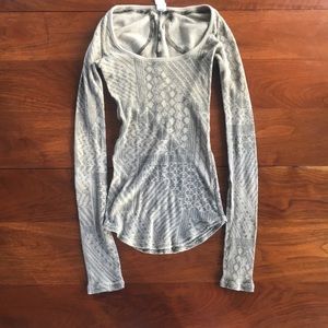 Free people olive colored long sleeve thermal